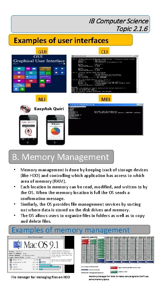 IB Computer Science Topic 2. 1. 6 Examples of user interfaces GUI CLI NLI IB Computer Science Topic 2. 1. 6 Examples of user interfaces GUI CLI NLI