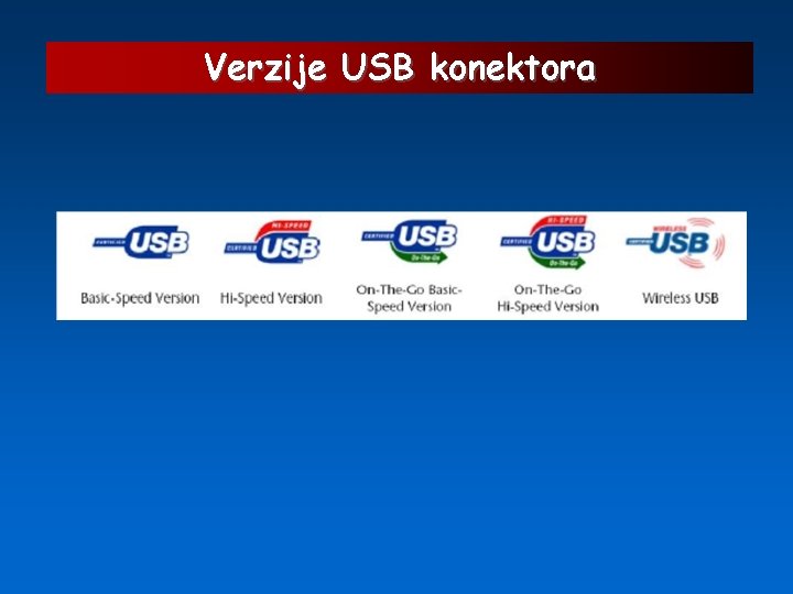 Verzije USB konektora 