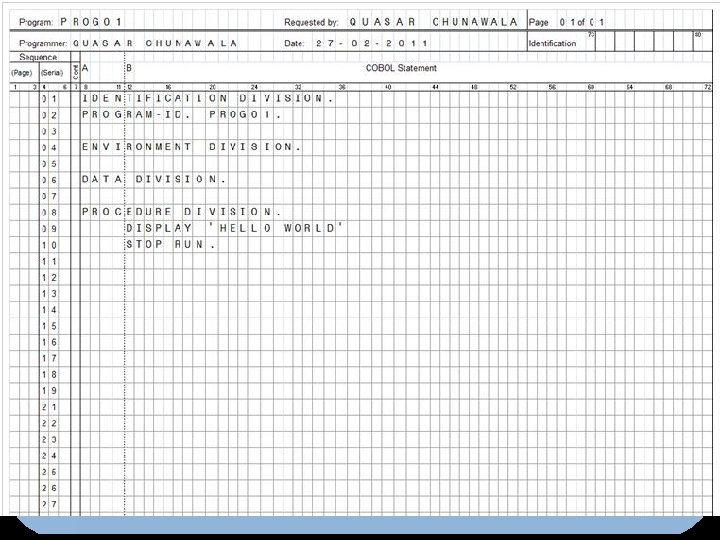 Structured COBOL Programming, Stern & Stern, 9 th Edition 