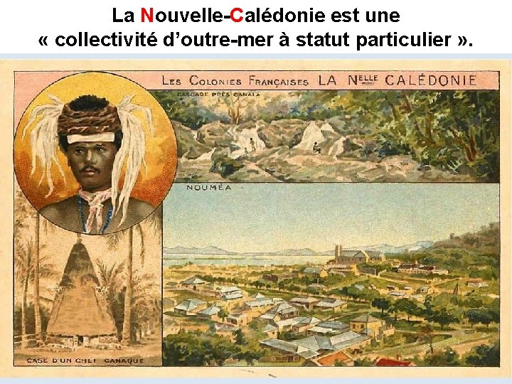 La Nouvelle-Calédonie est une « collectivité d’outre-mer à statut particulier » . 