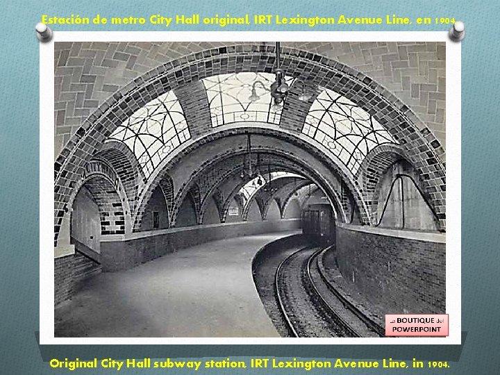 Estación de metro City Hall original, IRT Lexington Avenue Line, en 1904. 12/12/2014 Original