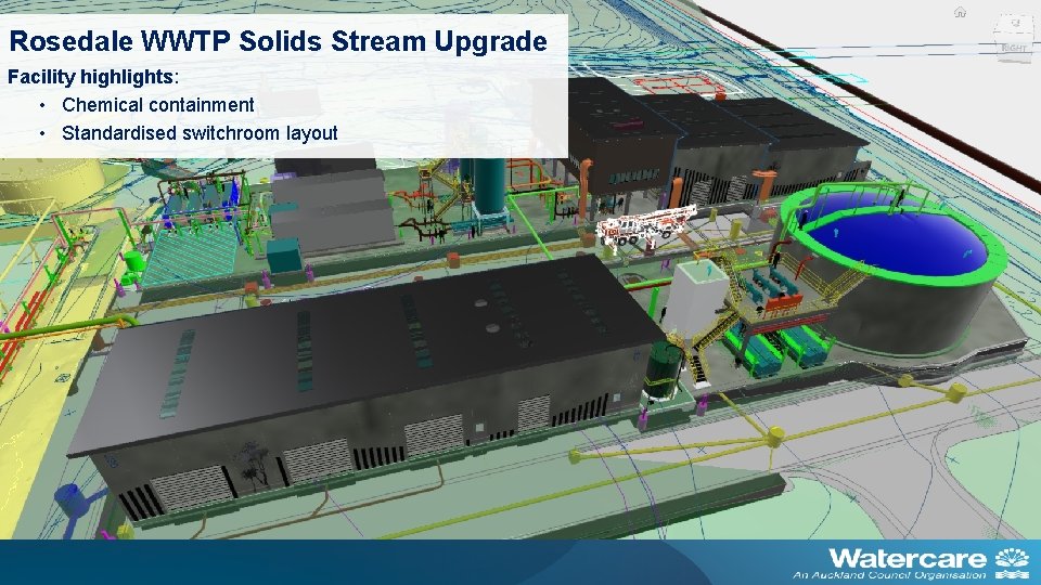 Rosedale WWTP Solids Stream Upgrade Facility highlights: • Chemical containment • Standardised switchroom layout