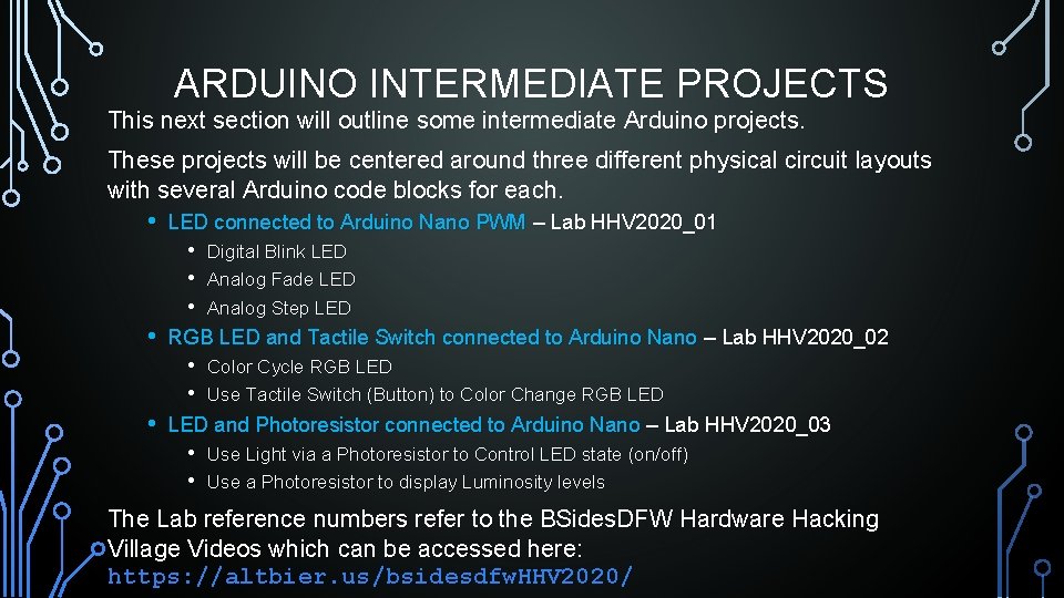 ARDUINO INTERMEDIATE PROJECTS This next section will outline some intermediate Arduino projects. These projects