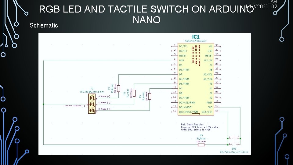 LAB HHV 2020_02 RGB LED AND TACTILE SWITCH ON ARDUINO NANO Schematic 