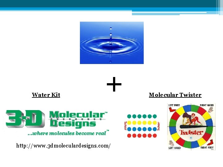Water Kit + http: //www. 3 dmoleculardesigns. com/ Molecular Twister 