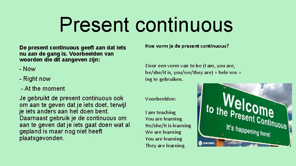 PresentPast SimpleContinuous Lesson 2 English for beginners MBO