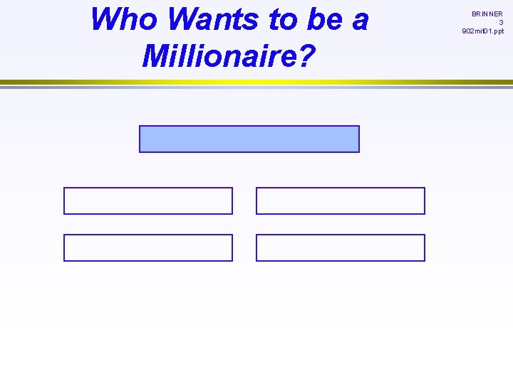 Who Wants to be a Millionaire? BRINNER 3 902 mit 01. ppt 