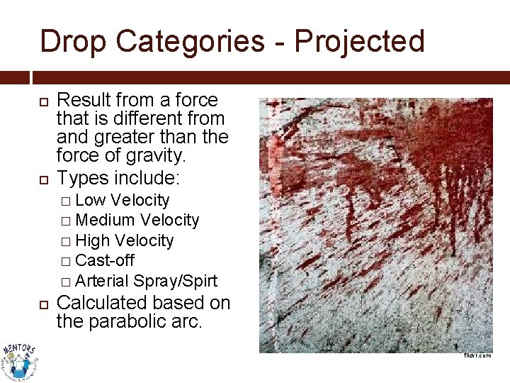 Drop Categories - Projected Result from a force that is different from and greater