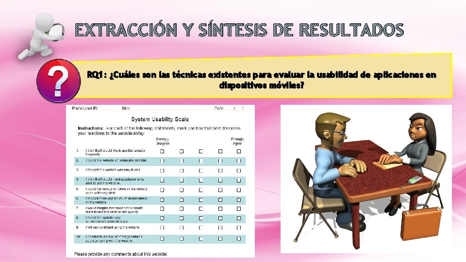 EXTRACCIÓN Y SÍNTESIS DE RESULTADOS RQ 1: ¿Cuáles son las técnicas existentes para evaluar