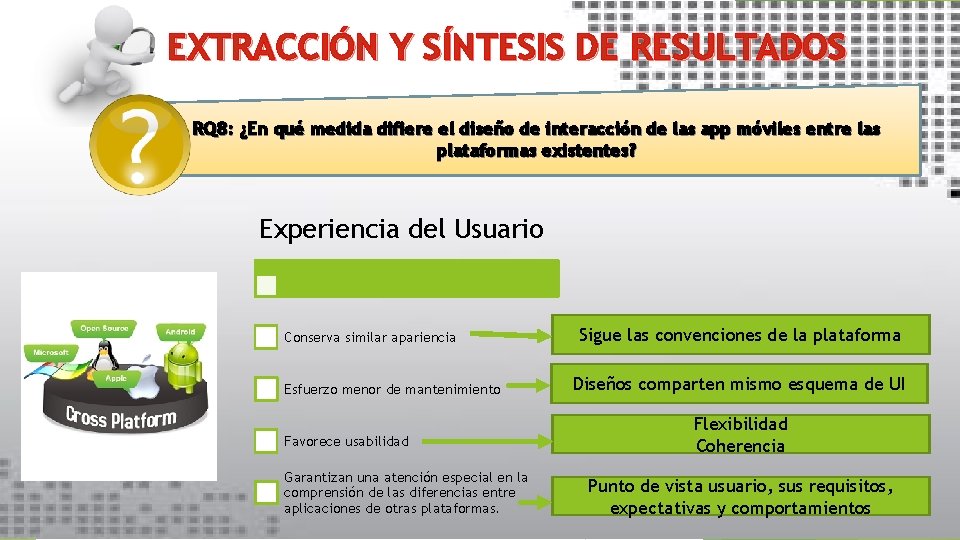 EXTRACCIÓN Y SÍNTESIS DE RESULTADOS RQ 8: ¿En qué medida difiere el diseño de