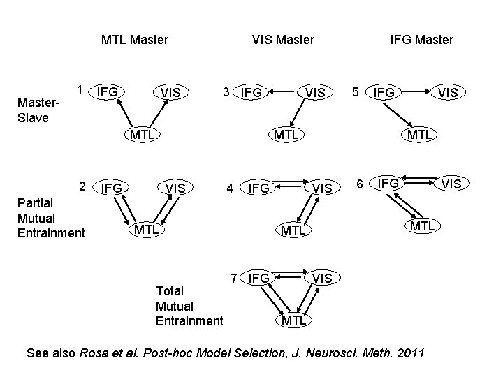 MTL Master. Slave 1 IFG VIS Master 3 IFG Partial Mutual Entrainment 5 IFG