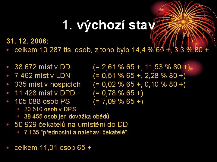 1. výchozí stav 31. 12. 2006: • celkem 10 287 tis. osob, z toho