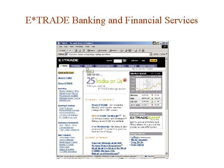E*TRADE Banking and Financial Services 