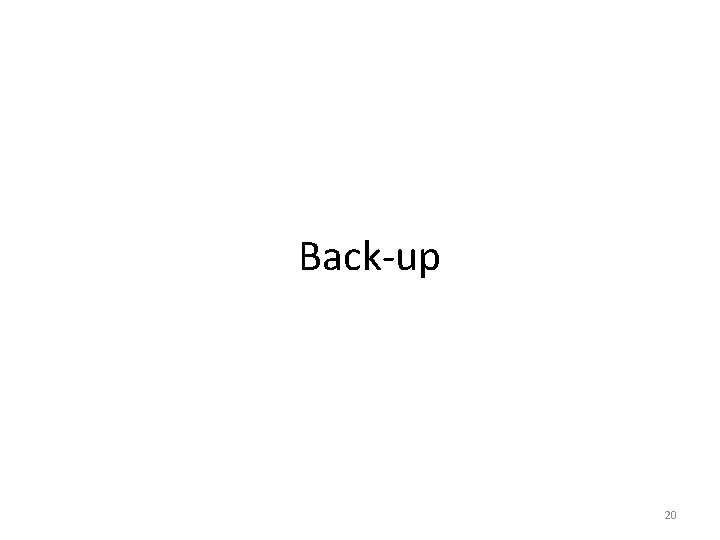 Back-up 20 