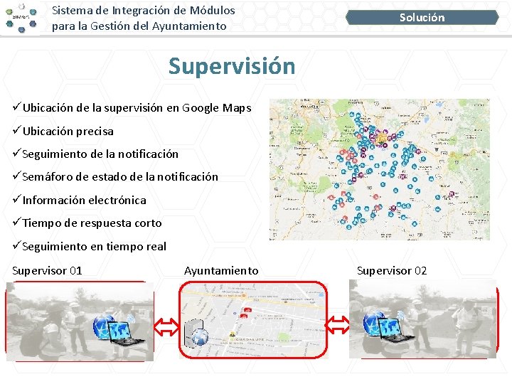 Sistema de Integración de Módulos para la Gestión del Ayuntamiento Solución Supervisión üUbicación de