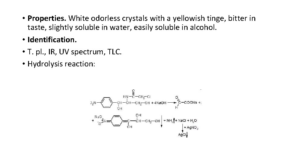  • Properties. White odorless crystals with a yellowish tinge, bitter in taste, slightly