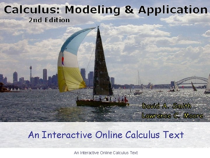 An Interactive Online Calculus Text 