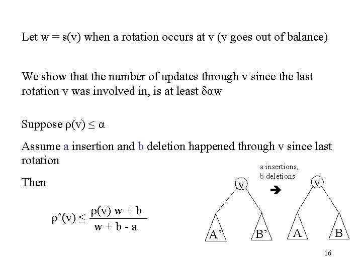 Let w = s(v) when a rotation occurs at v (v goes out of