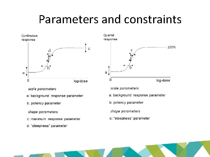 Parameters and constraints 