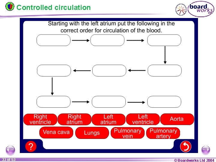 Controlled circulation 33 of 53 © Boardworks Ltd 2004 
