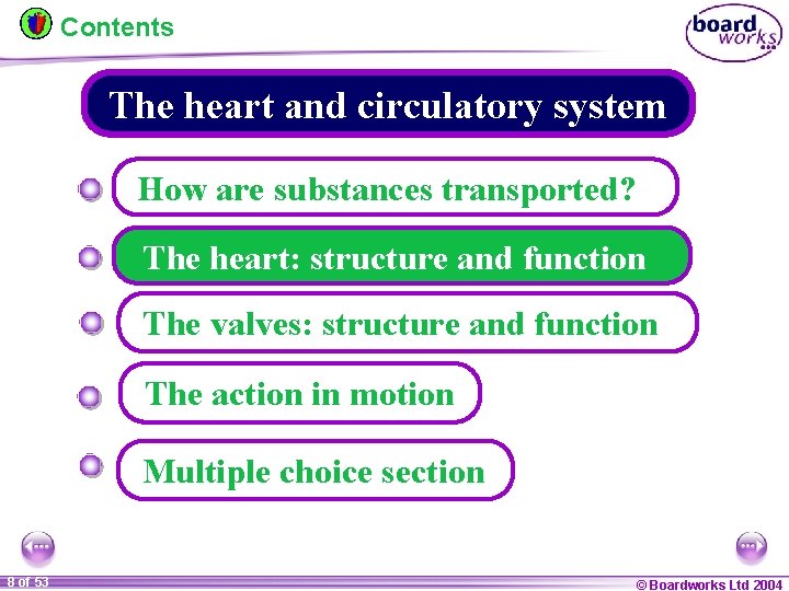 Contents The heart and circulatory system How are substances transported? The heart: structure and