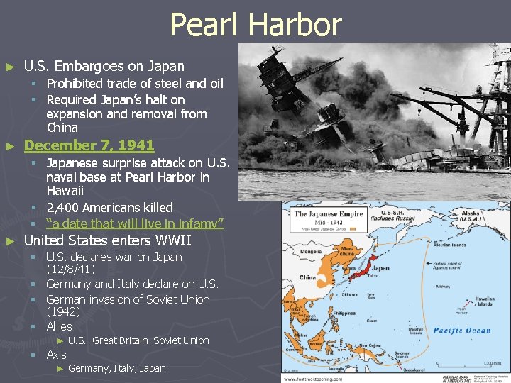 Pearl Harbor ► U. S. Embargoes on Japan § § ► Prohibited trade of