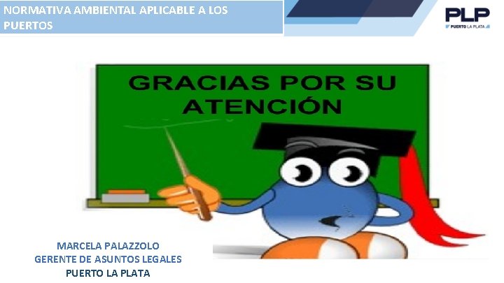 NORMATIVA AMBIENTAL APLICABLE A LOS PUERTOS MARCELA PALAZZOLO GERENTE DE ASUNTOS LEGALES PUERTO LA