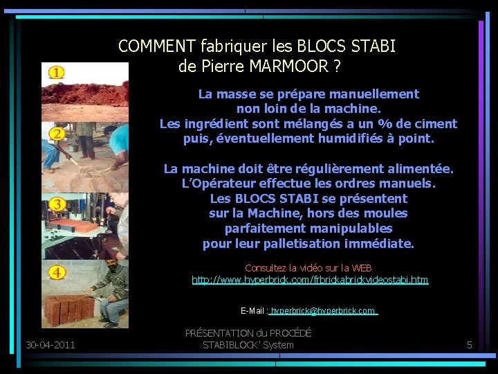 COMMENT fabriquer les BLOCS STABI de Pierre MARMOOR ? La masse se prépare manuellement