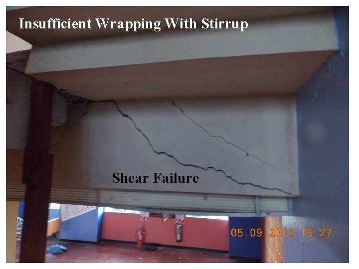 Insufficient Wrapping With Stirrup Shear Failure 
