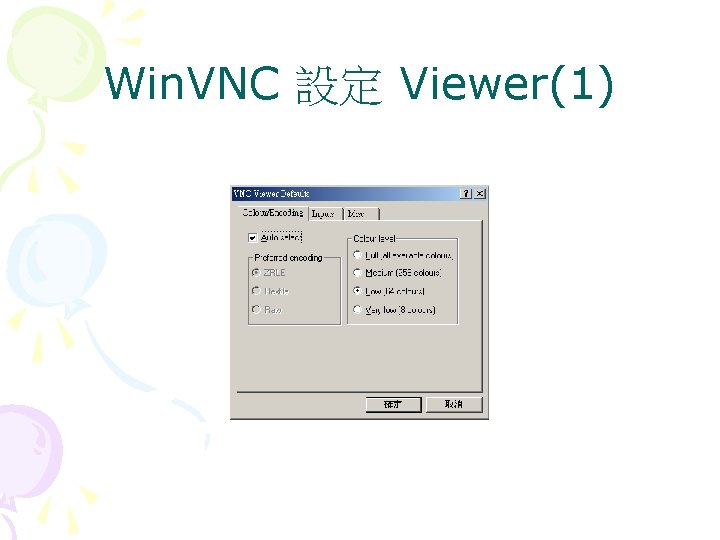 Win. VNC 設定 Viewer(1) 