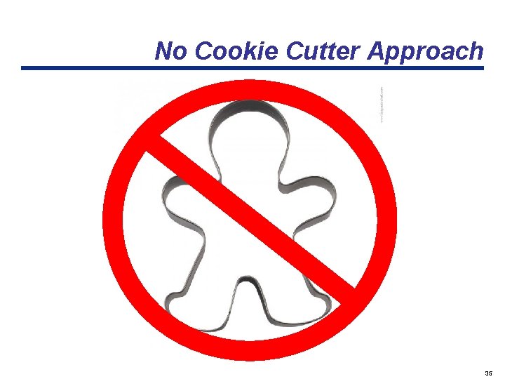 No Cookie Cutter Approach 35 