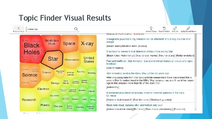 Topic Finder Visual Results 