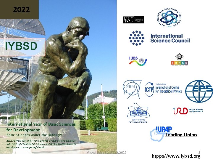 2022 IYBSD International Year of Basic Sciences for Development Leading Union Basic Sciences under