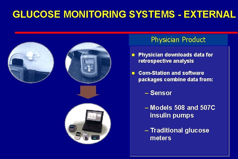 GLUCOSE MONITORING SYSTEMS - EXTERNAL Physician Product l Physician downloads data for retrospective analysis