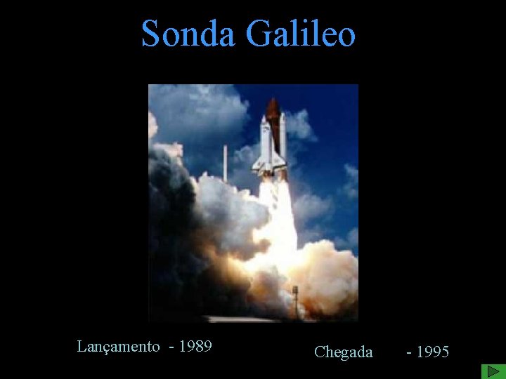 Sonda Galileo Lançamento - 1989 Chegada - 1995 