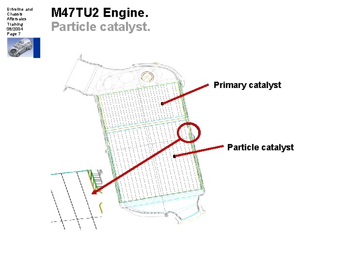 Driveline and Chassis Aftersales Training 08/2004 Page 7 M 47 TU 2 Engine. Particle