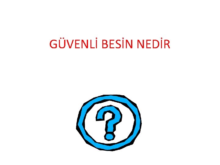 GÜVENLİ BESİN NEDİR 