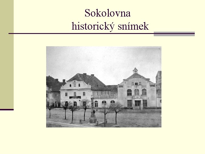 Sokolovna historický snímek 