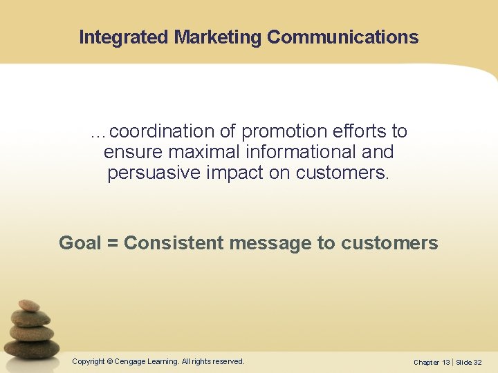 Integrated Marketing Communications …coordination of promotion efforts to ensure maximal informational and persuasive impact