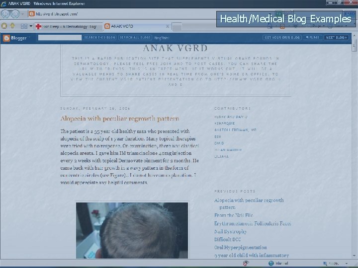 Health/Medical Blog Examples 