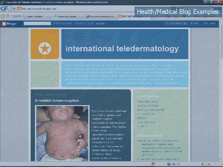 Health/Medical Blog Examples 