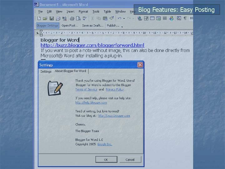 Blog Features: Easy Posting 