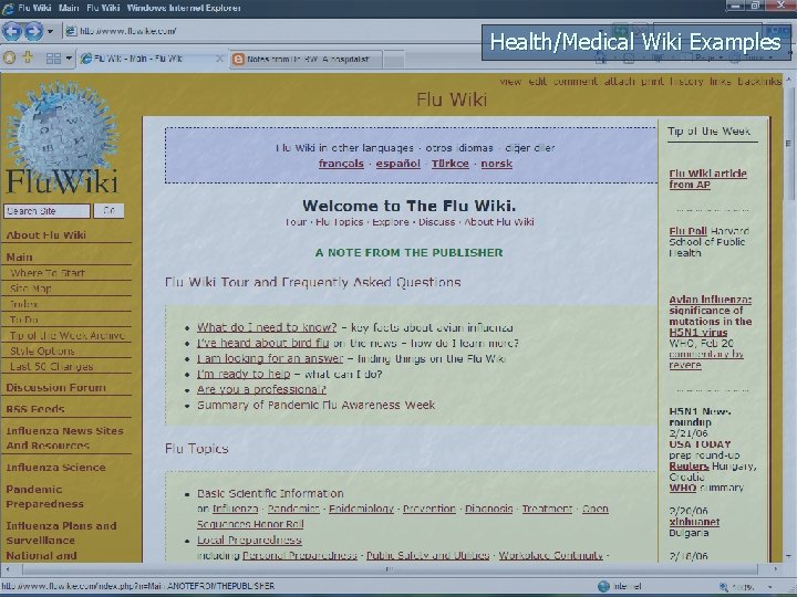 Health/Medical Wiki Examples 