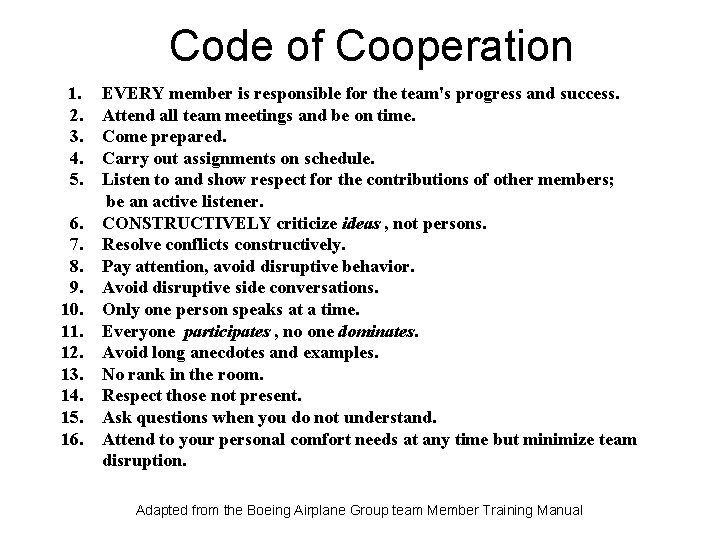 Code of Cooperation 1. 2. 3. 4. 5. 6. 7. 8. 9. 10. 11.