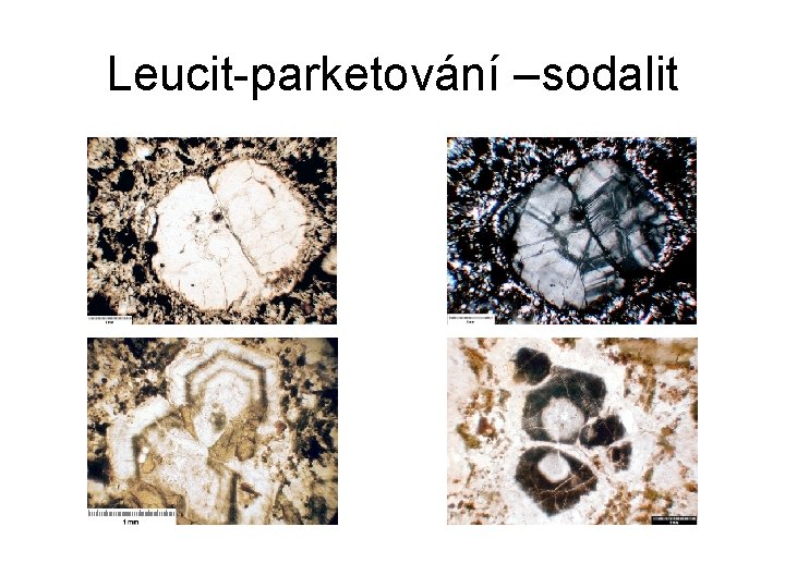 Leucit-parketování –sodalit 