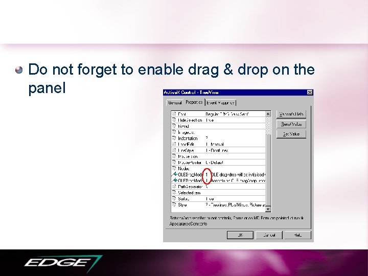 Do not forget to enable drag & drop on the panel 