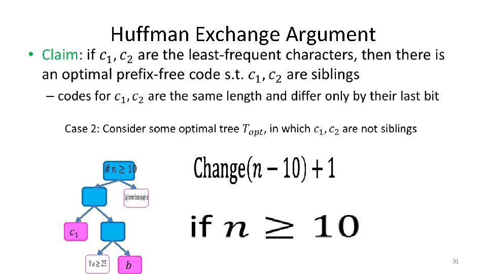  • Huffman Exchange Argument 31 