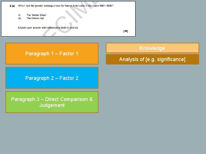 Paragraph 1 – Factor 1 Paragraph 2 – Factor 2 Paragraph 3 – Direct