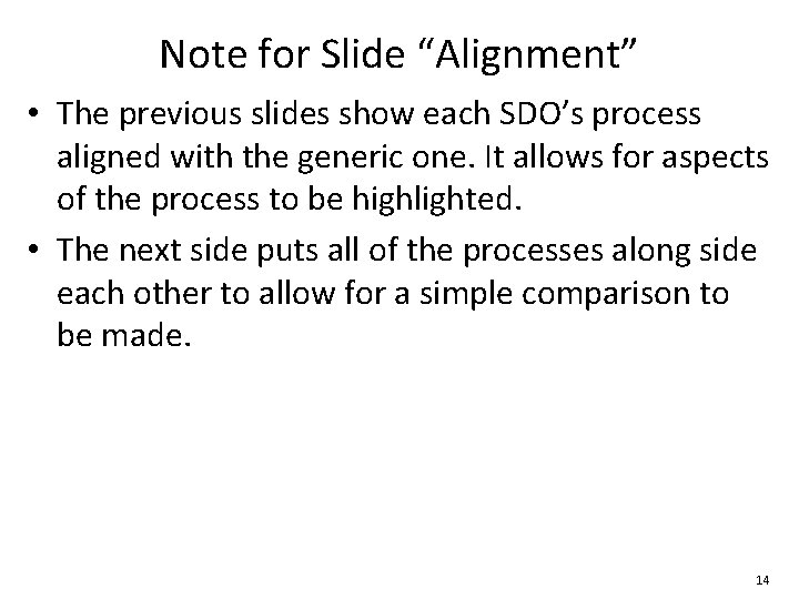 Note for Slide “Alignment” • The previous slides show each SDO’s process aligned with
