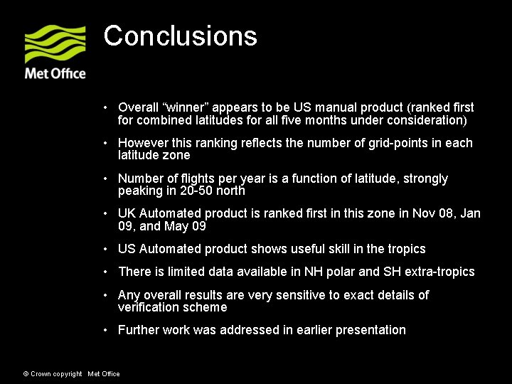 Conclusions • Overall “winner” appears to be US manual product (ranked first for combined